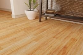 Eco-friendly bamboo flooring offering a sleek and sustainable option for modern interiors.