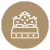Icon representing luxurious beds for high-end home decor.